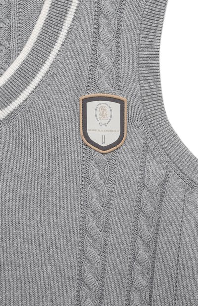 Хлопковый жилет BRUNELLO CUCINELLI, арт. B2873807TB, фото 3