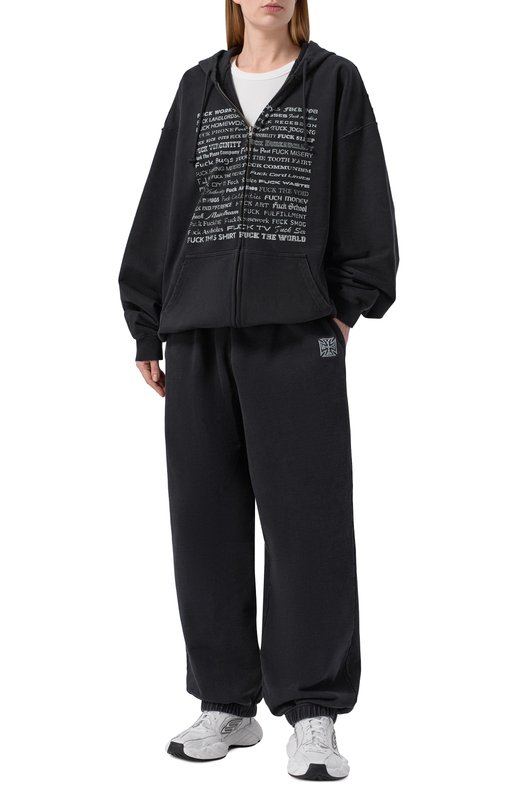 Хлопковая толстовка VETEMENTS ME76ZU211BX/1302 M0LLET0N Чёрный  ME76ZU211BX/1302 M0LLET0N Фото 2