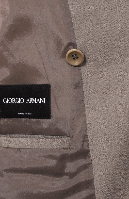 Шерстяной пиджак Giorgio Armani 1SGGG0LP/T02EN Бежевый  1SGGG0LP/T02EN Фото 9