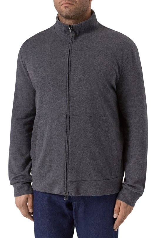 Хлопковая толстовка Canali T0854UB/MJ02137 Серый  T0854UB/MJ02137 Фото 3