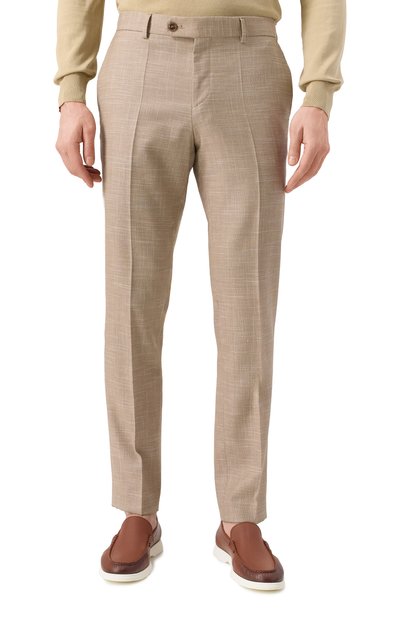 Брюк�и из шерсти и хлопка BOSS, арт. 50535685, фото 3