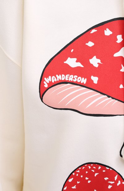 Хлопковое худи JW ANDERSON белого цвета по цене 19250 руб., арт. JE0112 PG0253, фото 5 Хлопковое худи JW ANDERSON, арт. JE0112 PG0253, фото 5