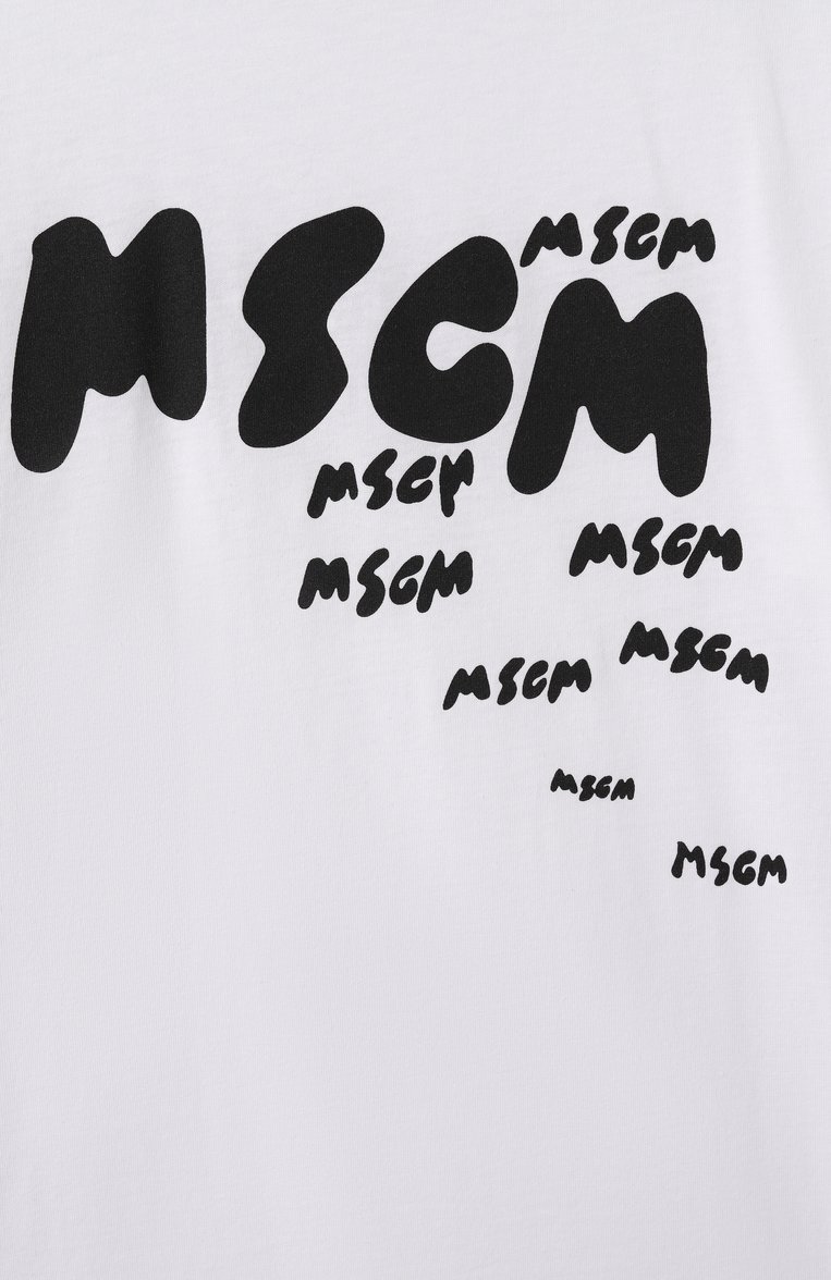 Хлопковая футболка MSGM KIDS, арт. S5MSJBTH008, фото 1
