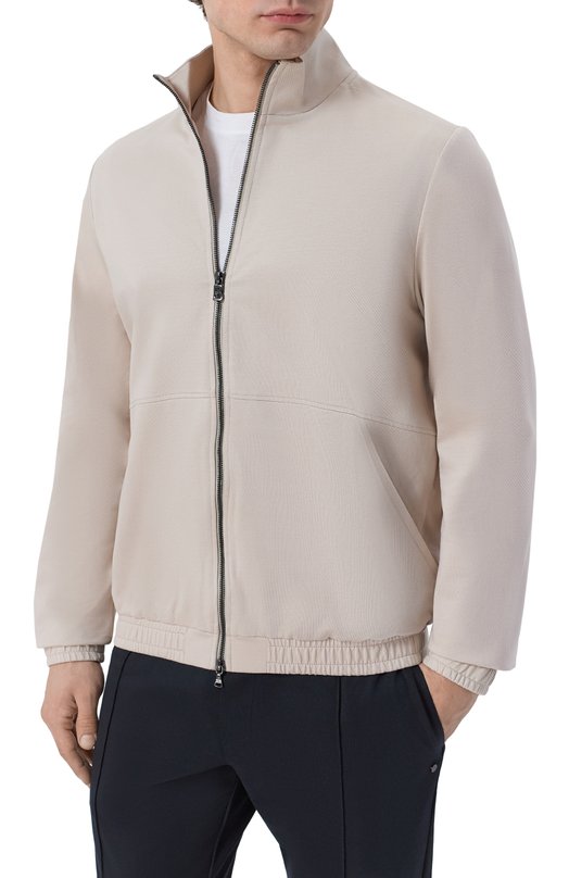 Хлопковая толстовка Bogner 88189497 Бежевый  88189497 Фото 3