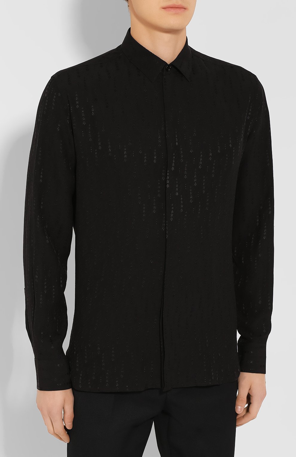 Шелковая рубашка SAINT LAURENT, арт. 564172/Y097V, фото 3