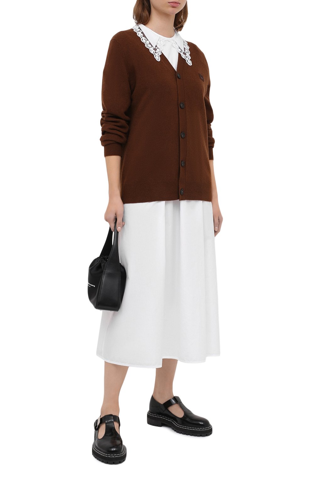 Шерстяной кардиган ACNE STUDIOS коричневого цвета по цене 28300 руб., арт. C60015/W, фото 2 Шерстяной кардиган ACNE STUDIOS, арт. C60015/W, фото 2