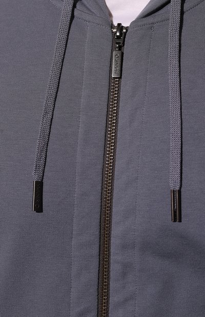 Хлопковая толстовка HANRO серого цвета по цене 25950 руб., арт. 075952., фото 5 Хлопковая толстовка HANRO, арт. 075952., фото 5