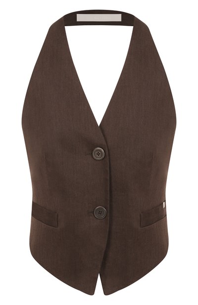 Женский жилет изо льна и вискозы HELMUT LANG, арт. P05HW102