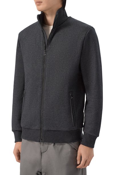 Хлопковая толстовка BOGNER серого цвета по цене 44950 руб., арт. 88286643, фото 3 Хлопковая толстовка BOGNER, арт. 88286643, фото 3