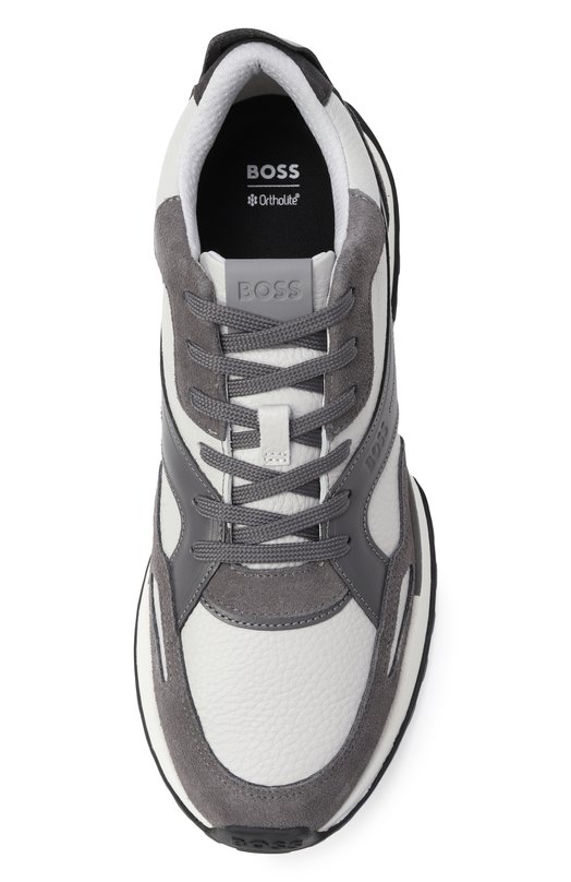 Кожаные кроссовки Jonah BOSS 50548782 Серый  50548782 Фото 6