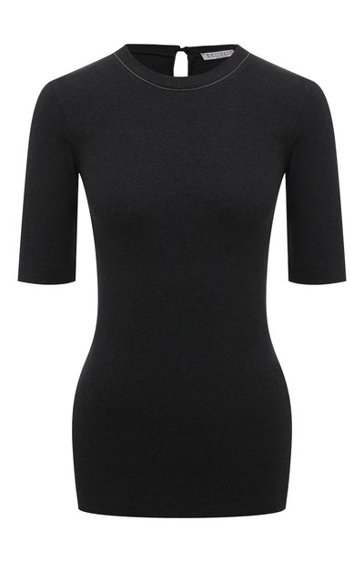 Женская хлопковая футболка BRUNELLO CUCINELLI, арт. 221M0TC8BJ310