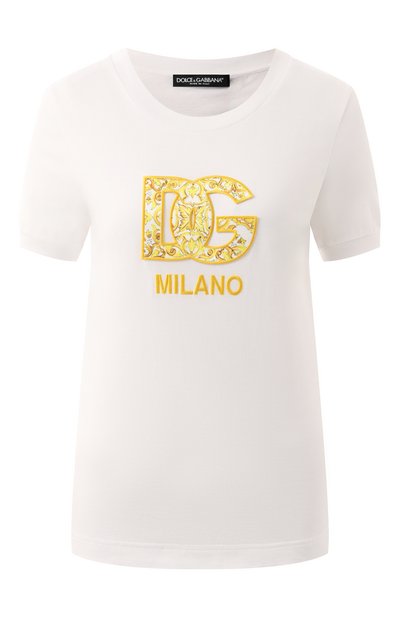 Женская хлопковая футболка DOLCE & GABBANA, арт. F8N08Z/GDBVX