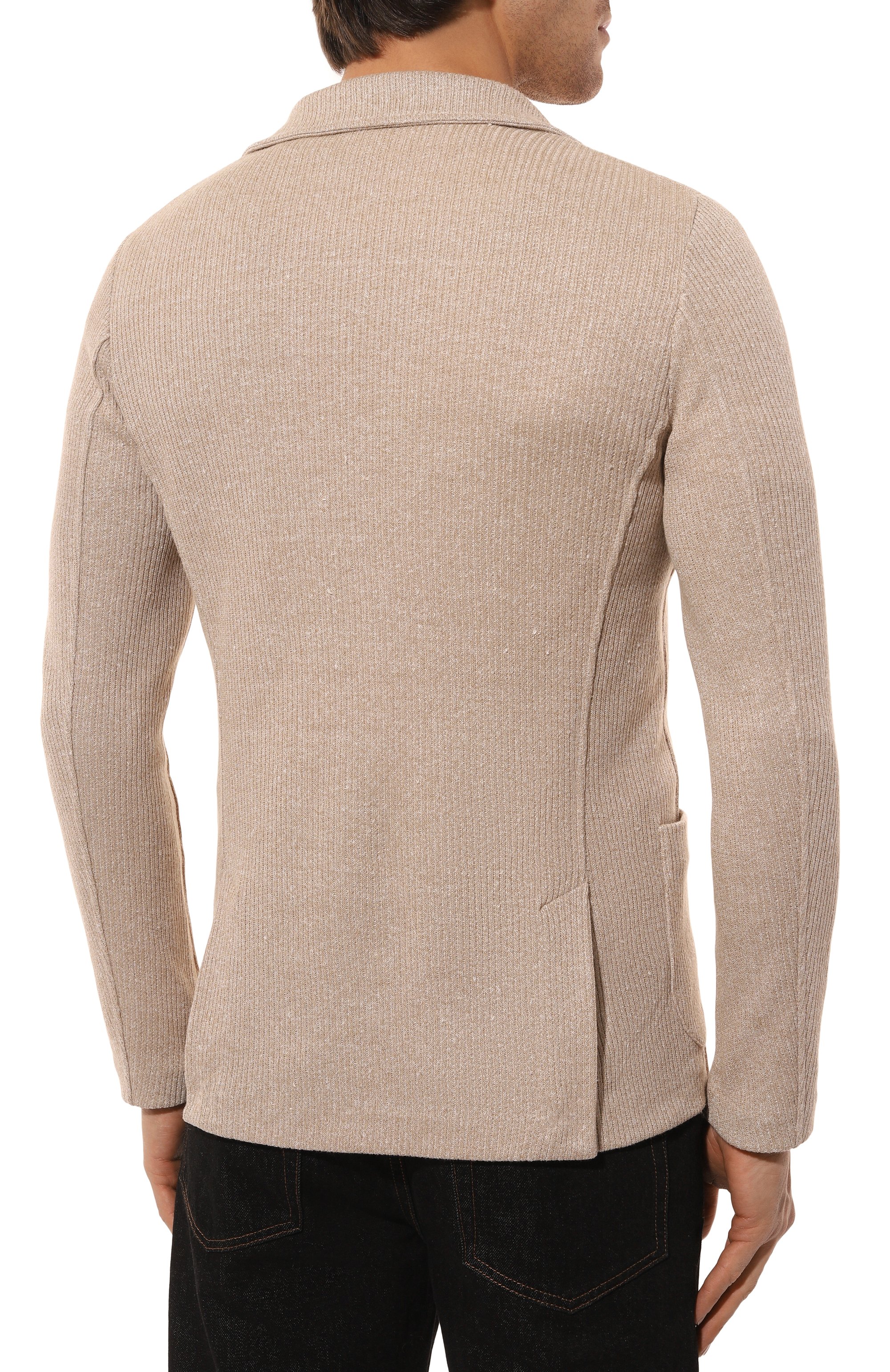 Пиджак изо льна и хлопка GRAN SASSO бежевого цвета по цене 66450 руб., арт. 57156/18652, фото 6 Пиджак изо льна и хлопка GRAN SASSO, арт. 57156/18652, фото 6