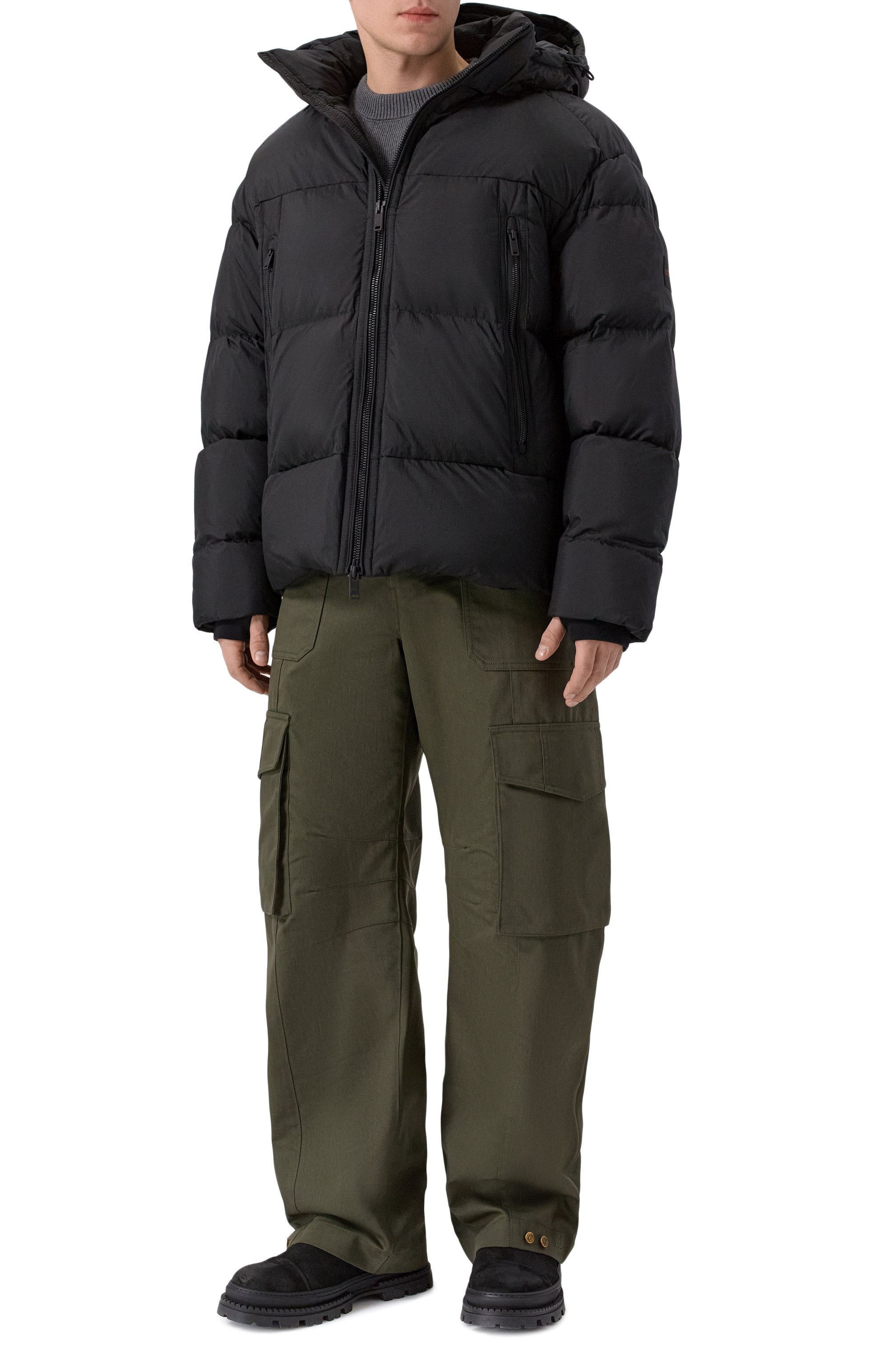 Пуховик BOSS ORANGE черного цвета по цене 54950 руб., арт. 50543618, фото 2 Пуховик BOSS ORANGE, арт. 50543618, фото 2