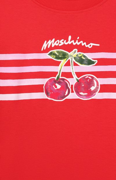 Хлопковое платье MOSCHINO красного цвета по цене 14450 руб., арт. HDV0HS/LAA43, фото 3 Хлопковое платье MOSCHINO, арт. HDV0HS/LAA43, фото 3