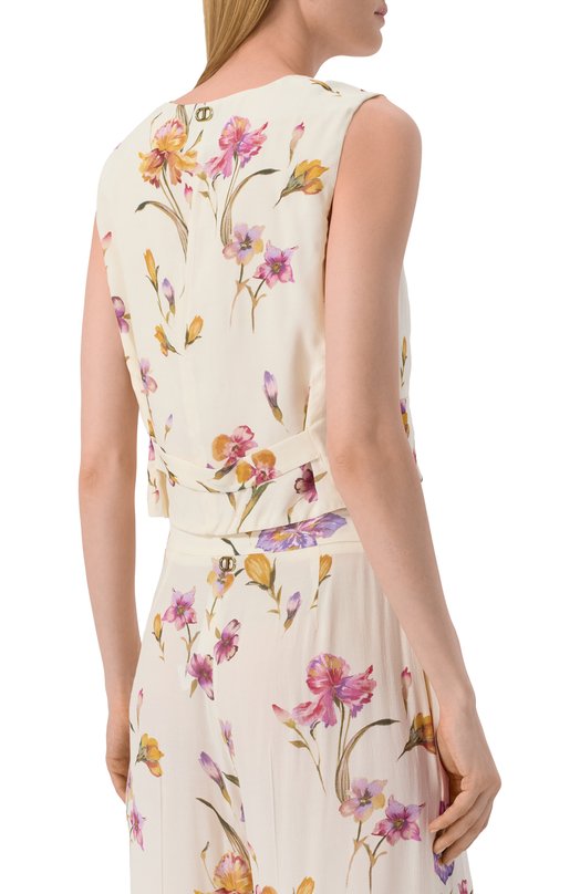 Жилет из вискозы Twinset 251TP2777 Кремовый  251TP2777 Фото 4