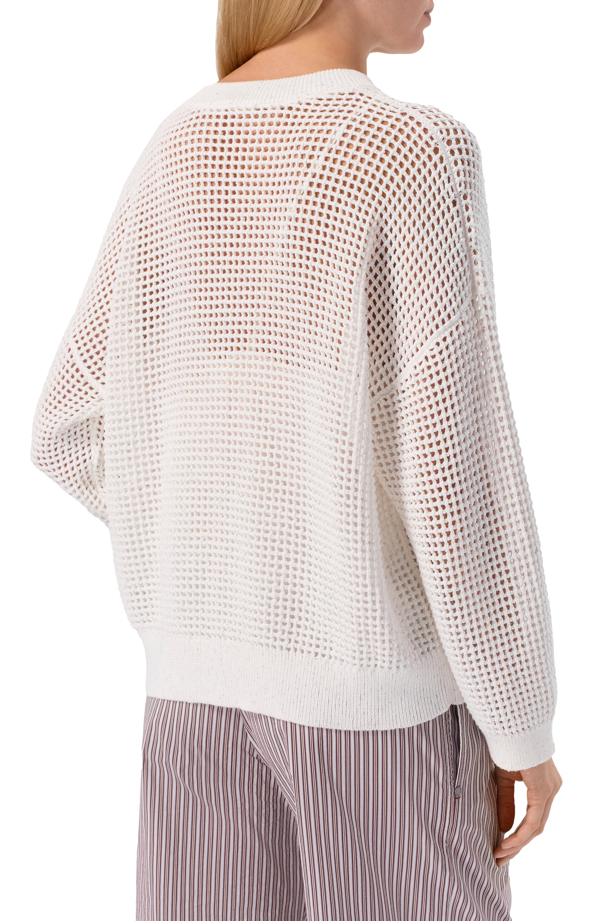 Хлопковый пуловер BRUNELLO CUCINELLI, арт. MDV762120, фото 4