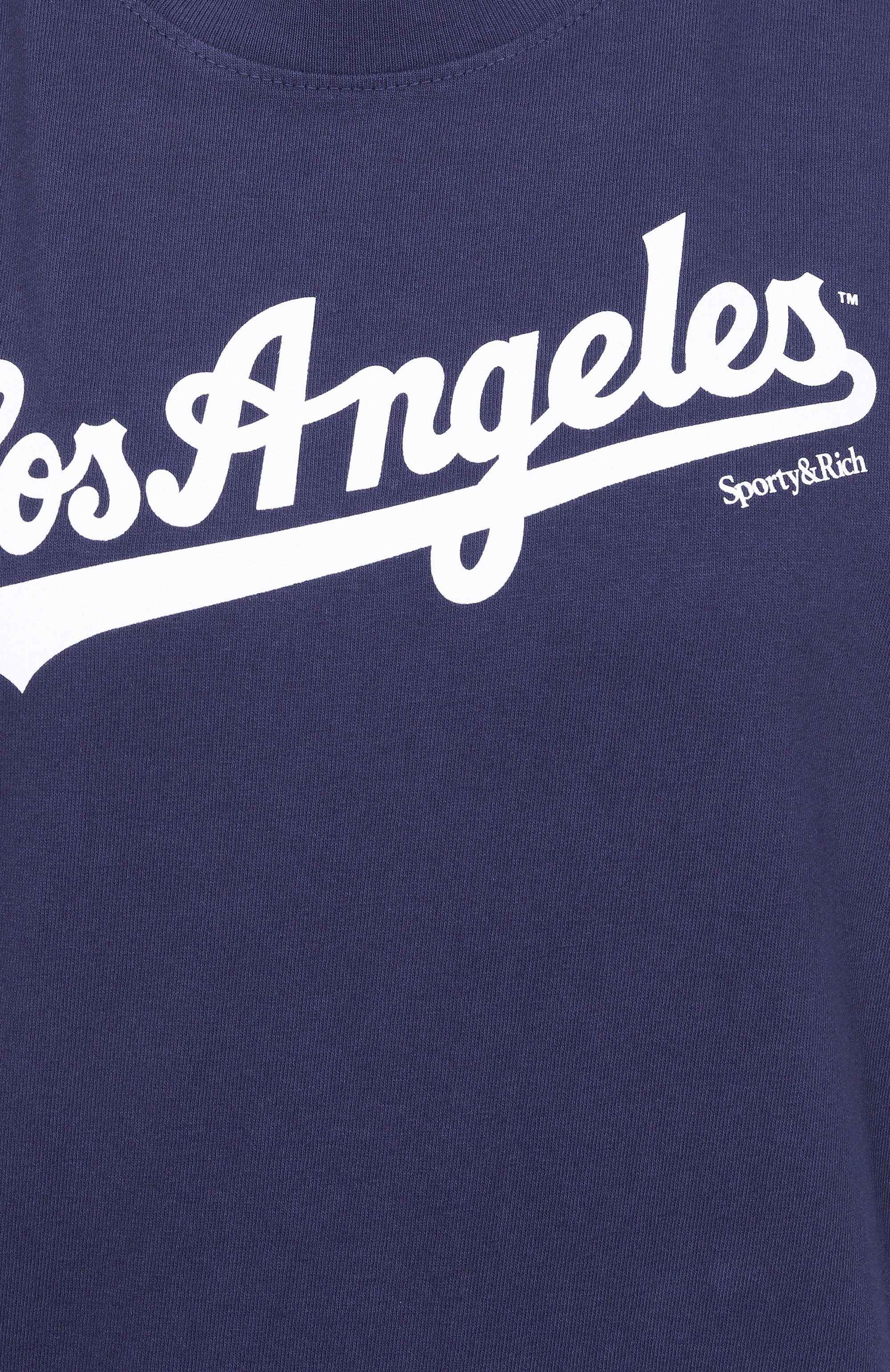 Хлопковая футболка sporty & rich x la dodgers SPORTY AND RICH, арт. T0043627667BL106, фото 6