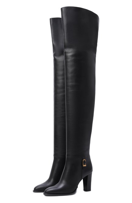 Женские кожаные ботфорты julia 85 SAINT LAURENT, арт. 840702/AAFBC