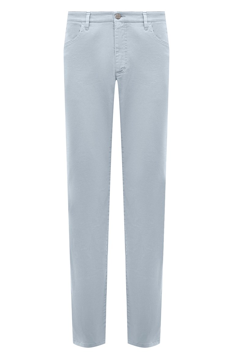 Мужские джинсы slim fit ZILLI голубого цвета, арт. J5T002M0462VZL000 | Фото 1 (Длина (брюки, джинсы): Стандартные; Материал внешний: Хлопок, Деним; Силуэт М (брюки): Прямые; Кросс-КТ: Деним; Стили: Повседневный; Автоматизация состава: Проставлено; Автоматизация ТО: Проставлено; Детали: Без декора)
