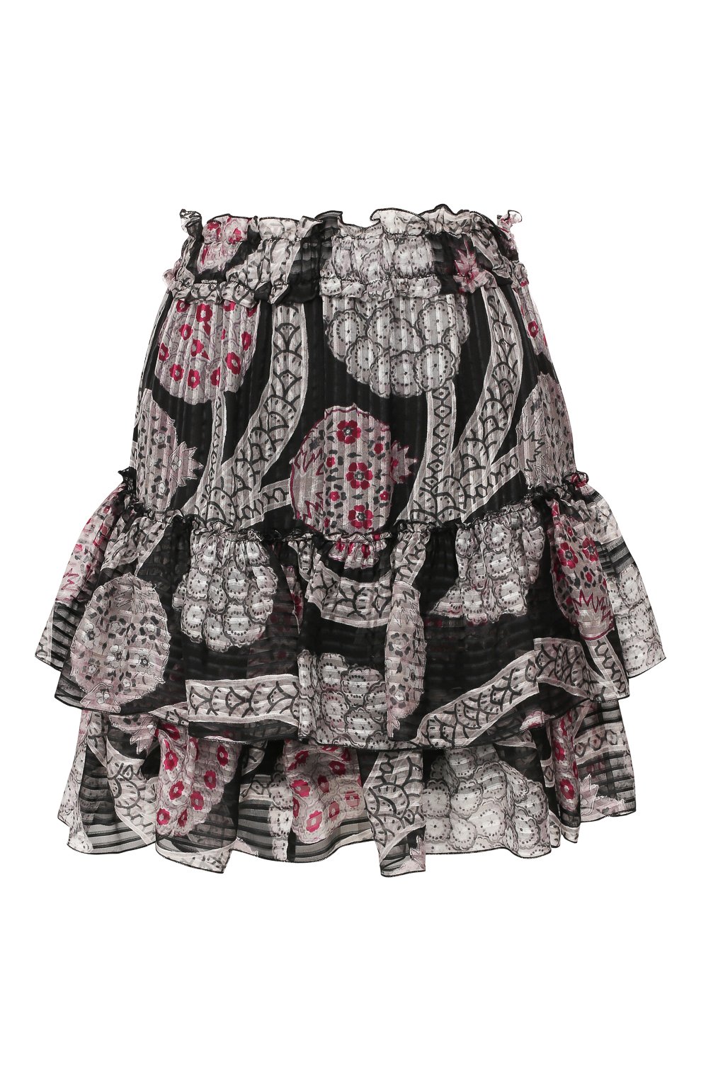 Шелковая юбка ISABEL MARANT черного цвета по цене 46350 руб., арт. JU0938-19E014I/ERINE, фото 1 Шелковая юбка ISABEL MARANT, арт. JU0938-19E014I/ERINE, фото 1
