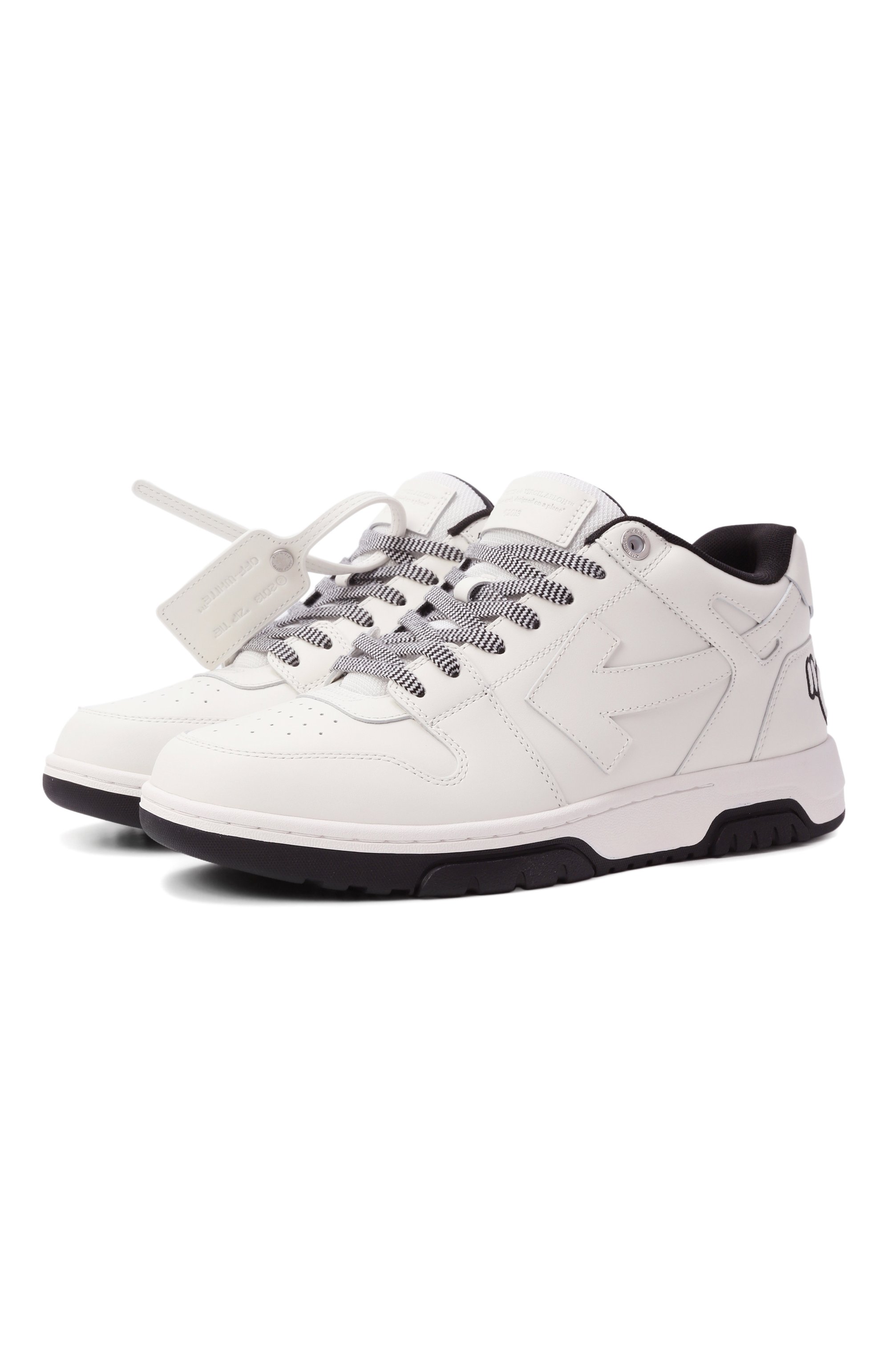 Кожаные кеды out of office OFF-WHITE, арт. 0MIA189F25LEA006, фото 1