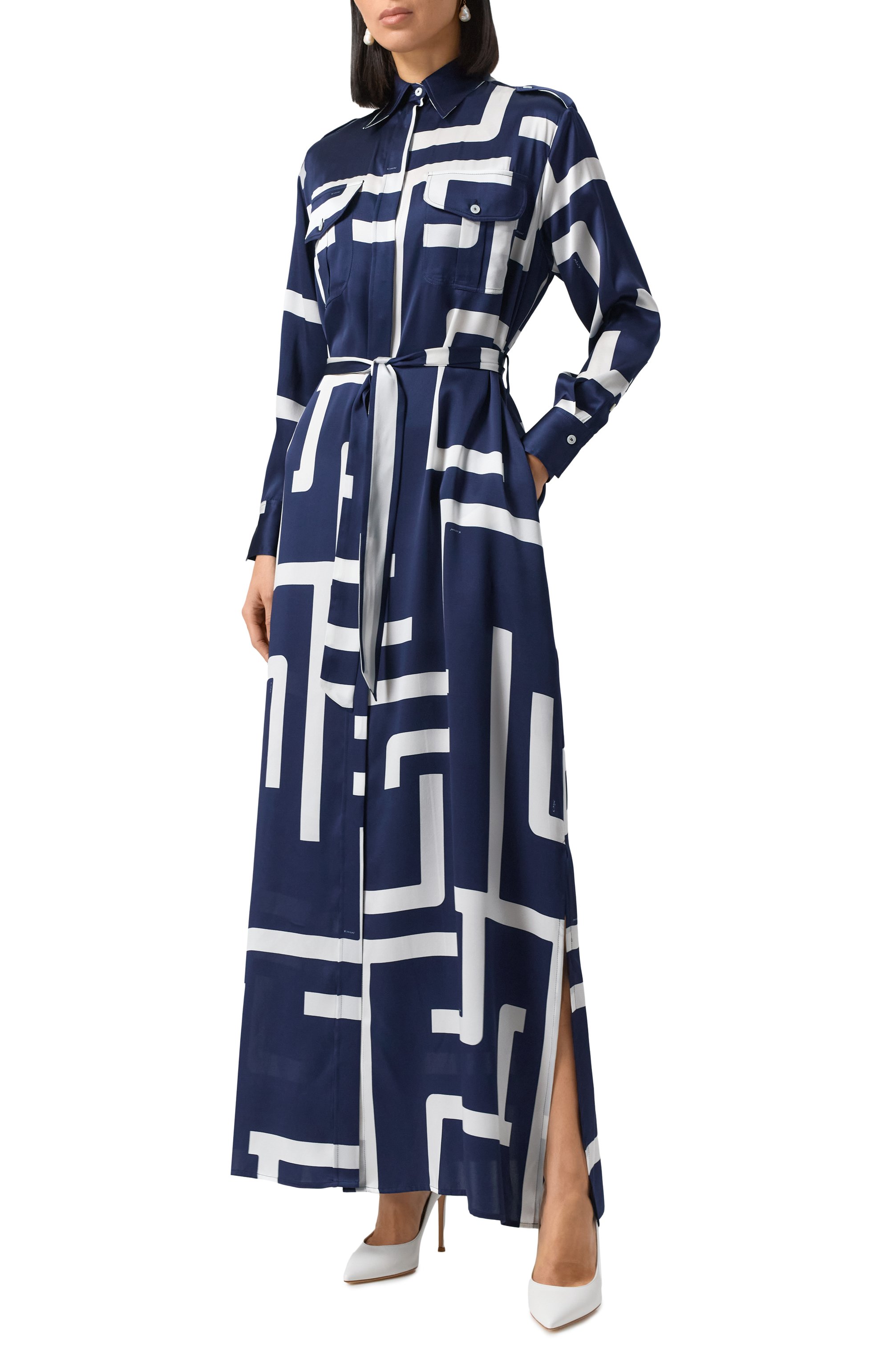 Шелковое платье KITON, арт. D47321K0926E06, фото 3