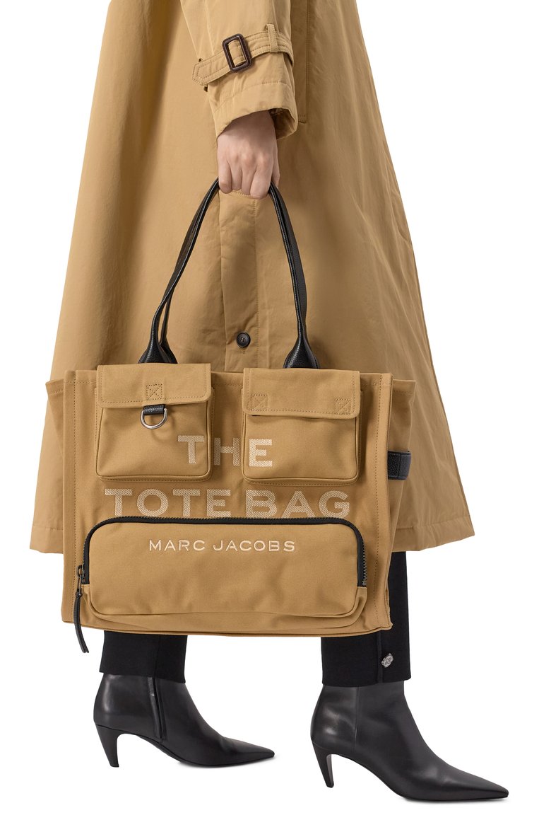Женская сумка the cargo tote large MARC JACOBS (THE) бежевого цвета, арт. 2S4HTT005H03 | Фото 2 (Материал: Текстиль; Размер: large)