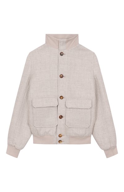 Бомбер изо льна и шерсти BRUNELLO CUCINELLI, арт. BW4820964C