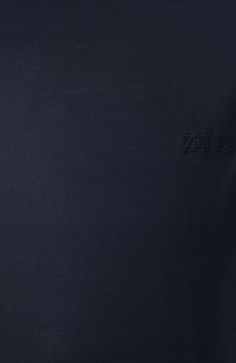 Мужская хлопковая футболка ZILLI темно-синего цвета, арт. TSR02HM0110VZL000 | Фото 6 (Материал сплава: Проставлено; Длина (для топов): Стандартные; Драгоценные камни: Проставлено; Рукава: Короткие; Принт: Без принта; Стили: Кэжуэл; Материал внешний: Хлопок; Кросс-КТ: Джерси; Мужское Кросс-КТ: Футболка-одежда)