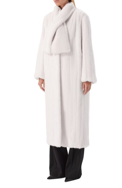 Шуба из норки MVST белого цвета по цене 3595000 руб., арт. M026/MINK WHITE, фото 3 Шуба из норки MVST, арт. M026/MINK WHITE, фото 3