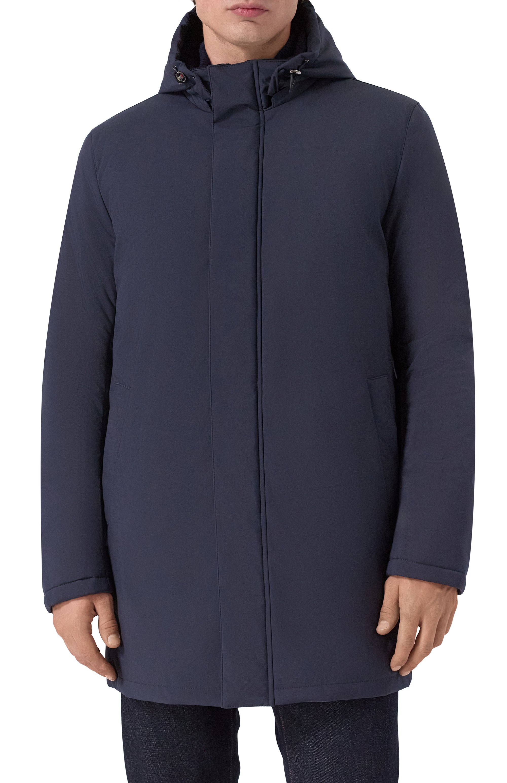 Утепленная парка ANDREA CAMPAGNA темно-синего цвета по цене 198500 руб., арт. M0D.ASIAG0/VIN, фото 3 Утепленная парка ANDREA CAMPAGNA, арт. M0D.ASIAG0/VIN, фото 3