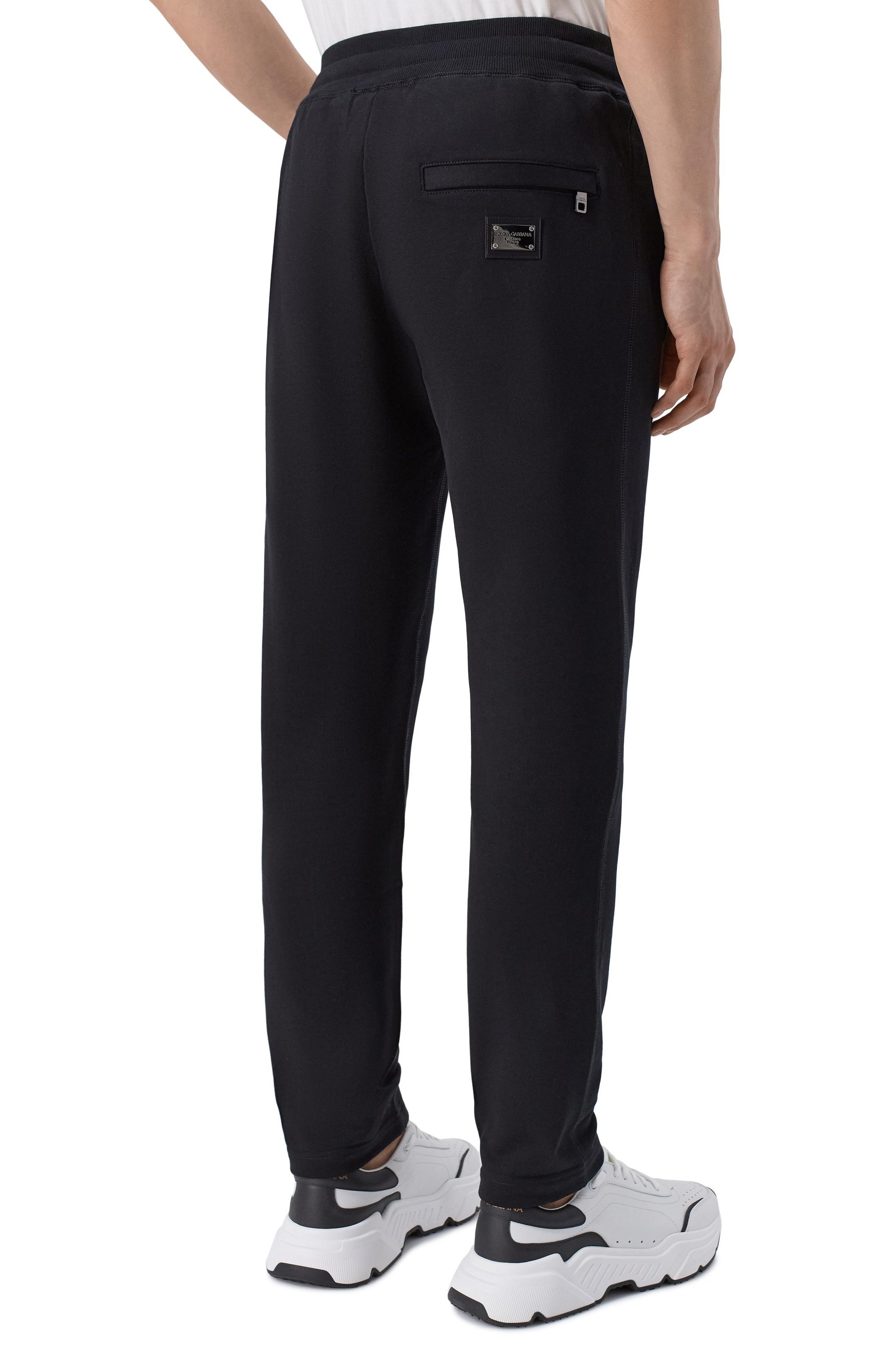 Хлопковые брюки DOLCE & GABBANA черного цвета по цене 78450 руб., арт. GZ12AT/G7P1C, фото 4 Хлопковые брюки DOLCE & GABBANA, арт. GZ12AT/G7P1C, фото 4