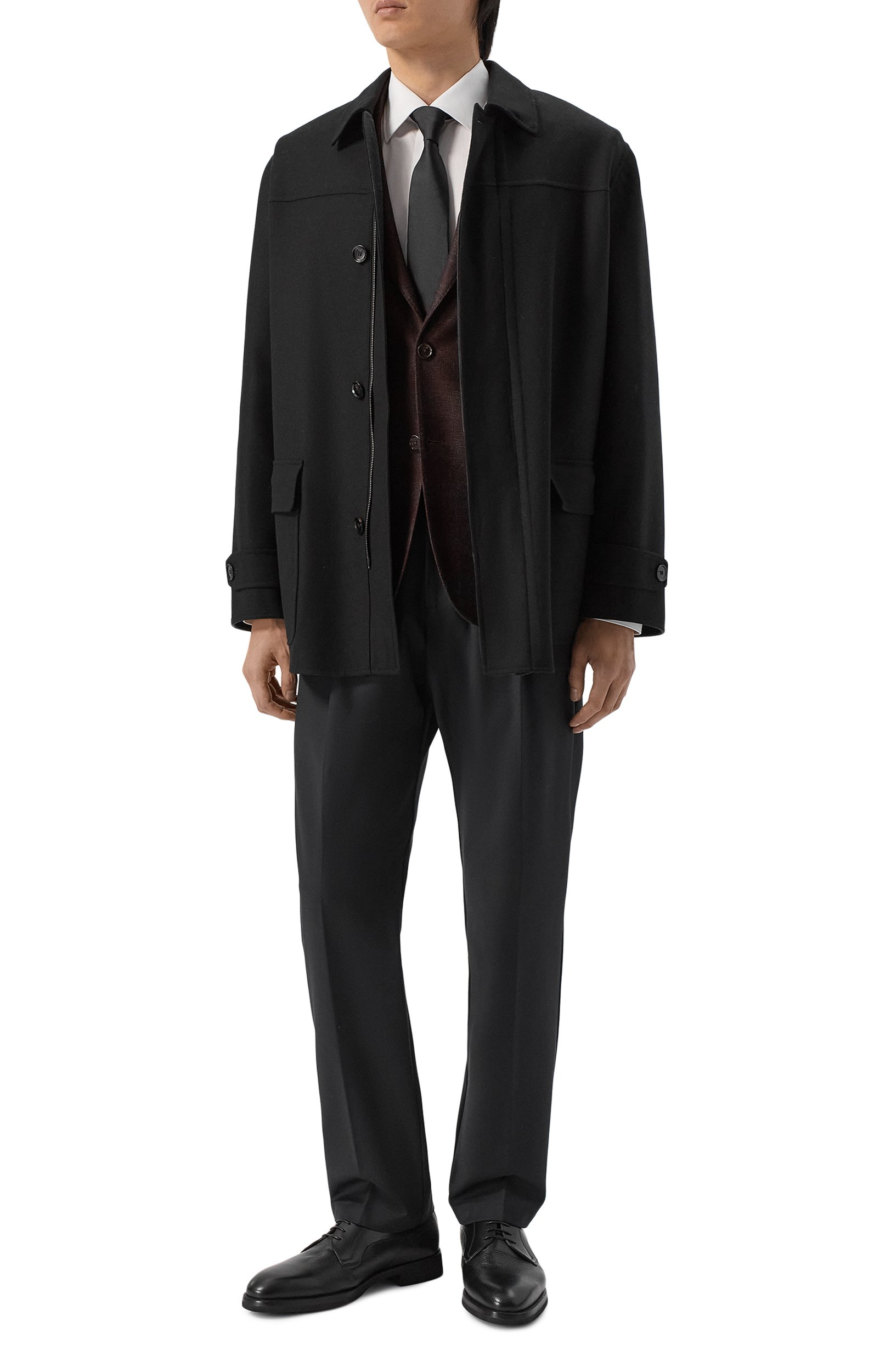 Кожаные дерби BARRETT черного цвета по цене 85250 руб., арт. 242U075/CERV0 FUR, фото 2 Кожаные дерби BARRETT, арт. 242U075/CERV0 FUR, фото 2