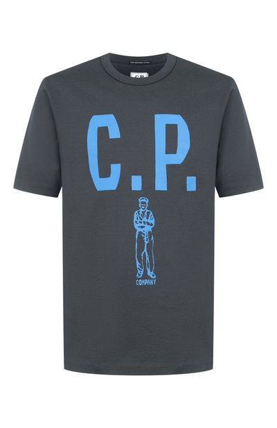 Мужская хлопковая футболка C.P. COMPANY, арт. 19CMTS112A110301W