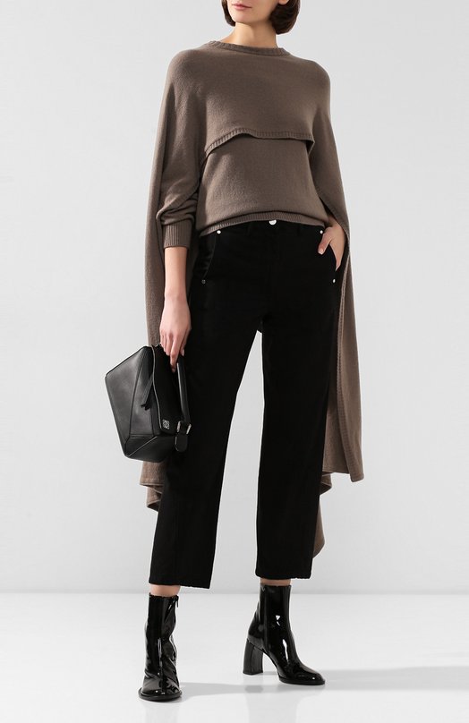 Кашемировый пуловер Deveaux New York Коричневый, фото 2