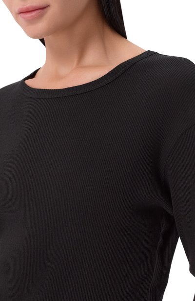 Хлопковый лонгслив ANN DEMEULEMEESTER черного цвета по цене 41300 руб., арт. B0014242/FA659, фото 5 Хлопковый лонгслив ANN DEMEULEMEESTER, арт. B0014242/FA659, фото 5