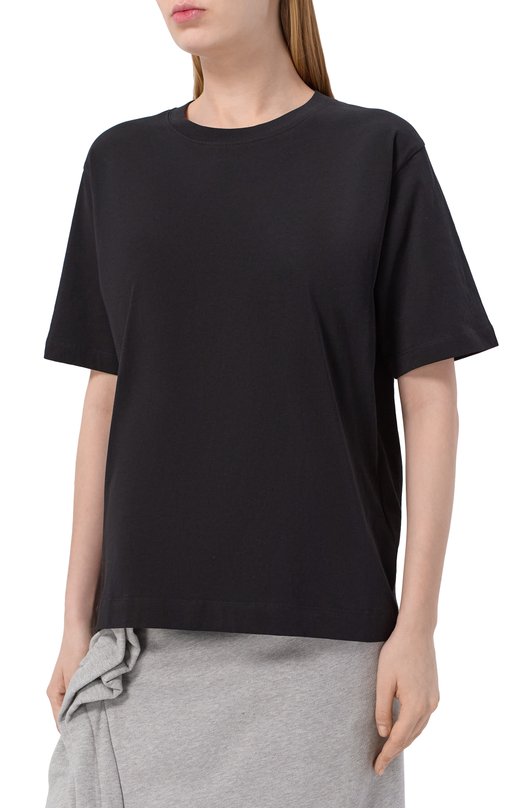 Хлопковая футболка Dries Van Noten 131100/3600 Чёрный  131100/3600 Фото 3