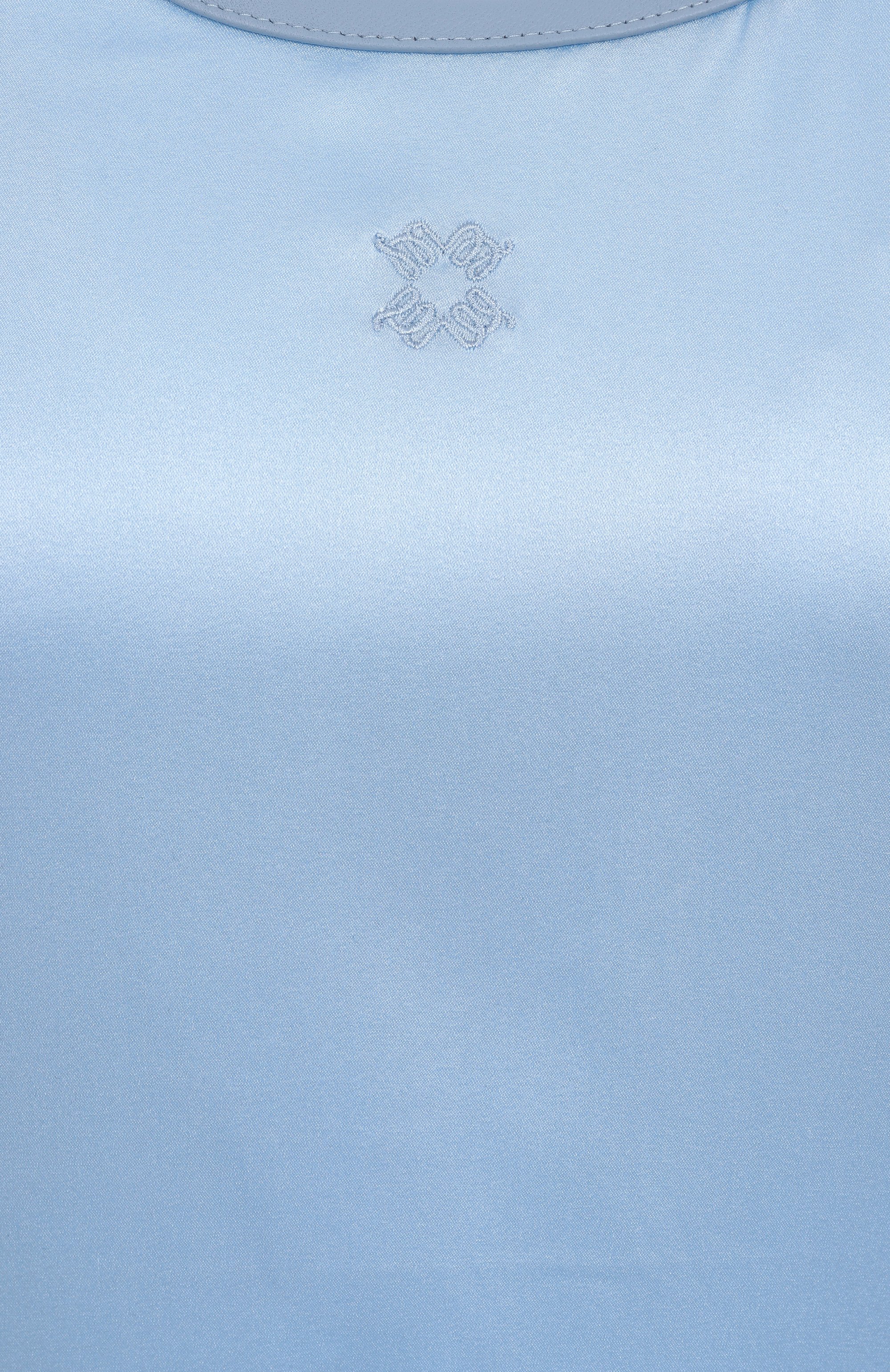 Атласный топ MAX AND MOI голубого цвета по цене 27200 руб., арт. E25TAILA, фото 6 Атласный топ MAX AND MOI, арт. E25TAILA, фото 6