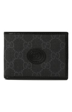 Мужской портмоне GUCCI темно-серого цвета, арт. 673001/92TCN | Фото 1 (Нос: Не проставлено; Материал сплава: Проставлено; Материал: Синтетический материал)