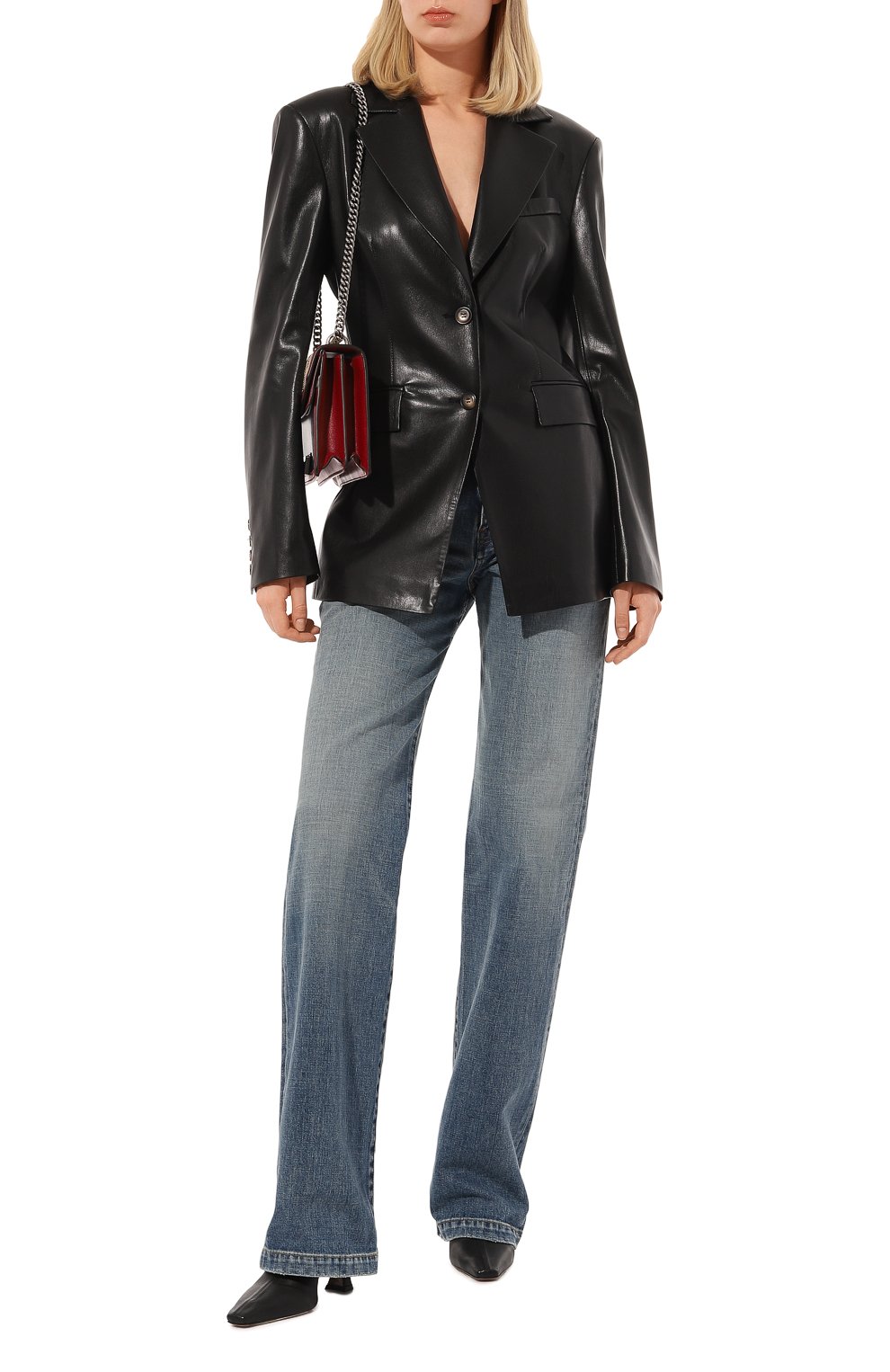 Джинсы SAINT LAURENT голубого цвета по цене 86900 руб., арт. 709357/Y11MA4126, фото 2 Джинсы SAINT LAURENT, арт. 709357/Y11MA4126, фото 2