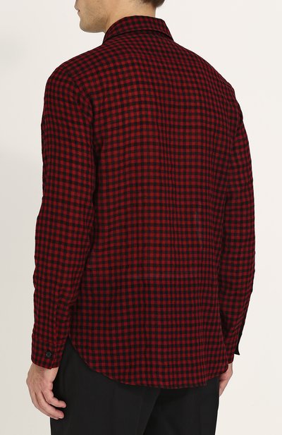 Шерстяная рубашка в клетку GUCCI, арт. 479173/Z409C, фото 4
