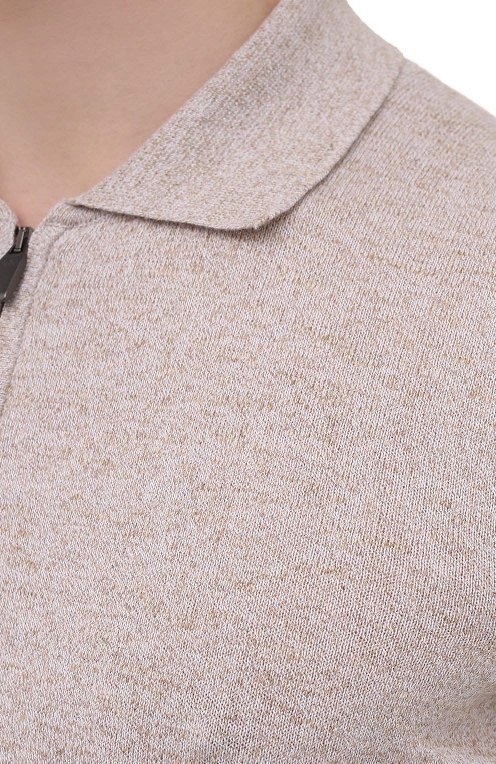 Поло из хлопка и льна CANALI, арт. C0454/MK01450, фото 5