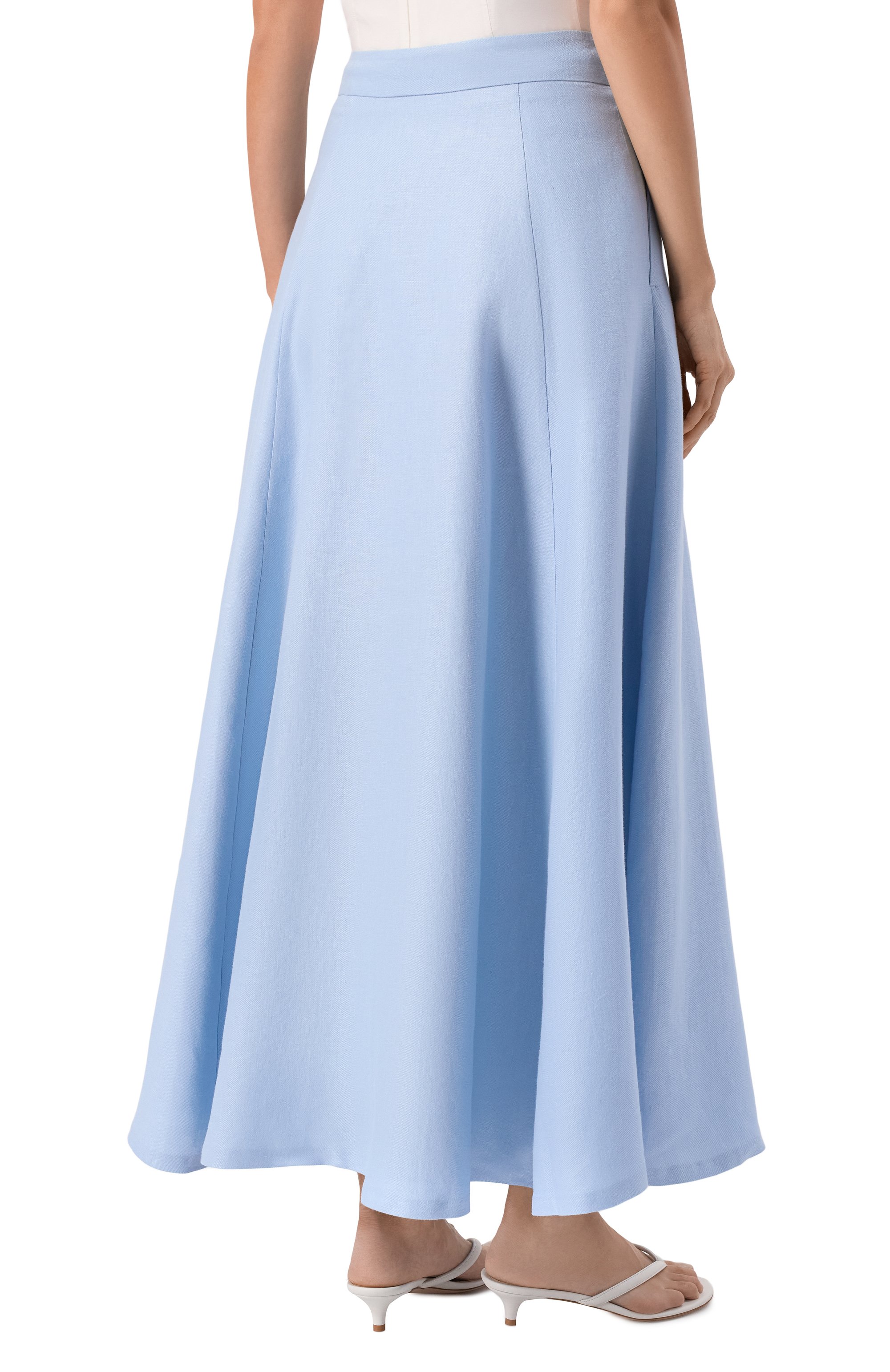 Льняная юбка MVST голубого цвета по цене 153000 руб., арт. M26.2PW.S900/T30, фото 4 Льняная юбка MVST, арт. M26.2PW.S900/T30, фото 4