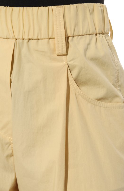 Хлопковые брюки Brunello Cucinelli M0H93B1021 Жёлтый  M0H93B1021 Фото 5