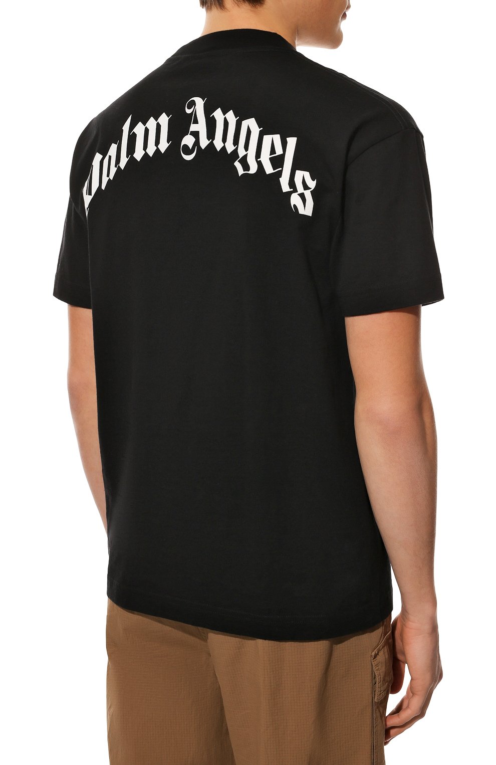 Хлопковая футболка PALM ANGELS, арт. PMAA001S22JER0111001, фото 4