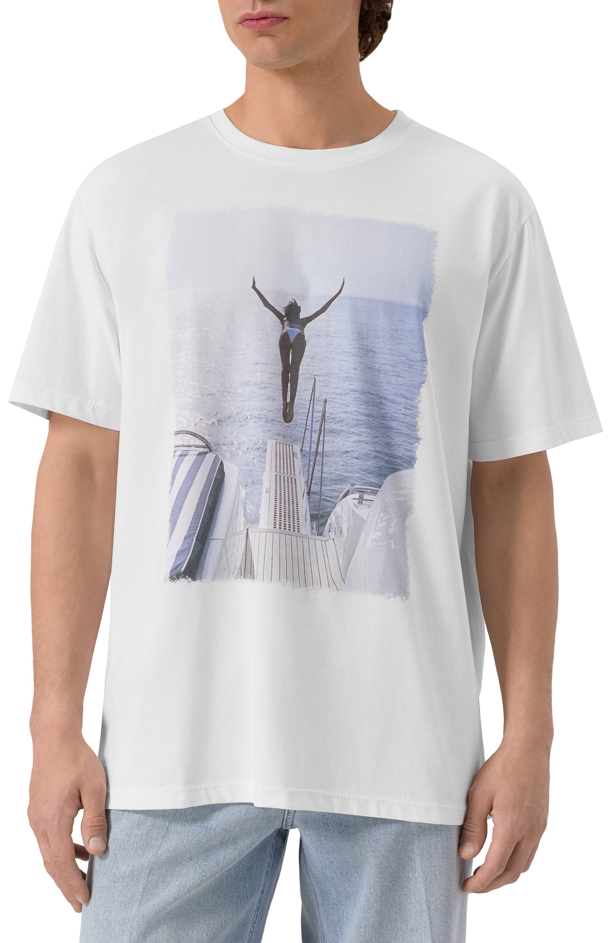 Хлопковая футболка BISIBIGLIO, арт. GIRL B0AT DIP, фото 3