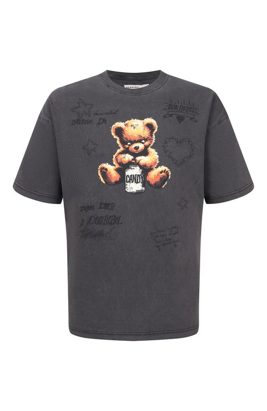 Хлопковая футболка DOMREBEL M TREATS/T-SHIRT Серый M TREATS/T-SHIRT