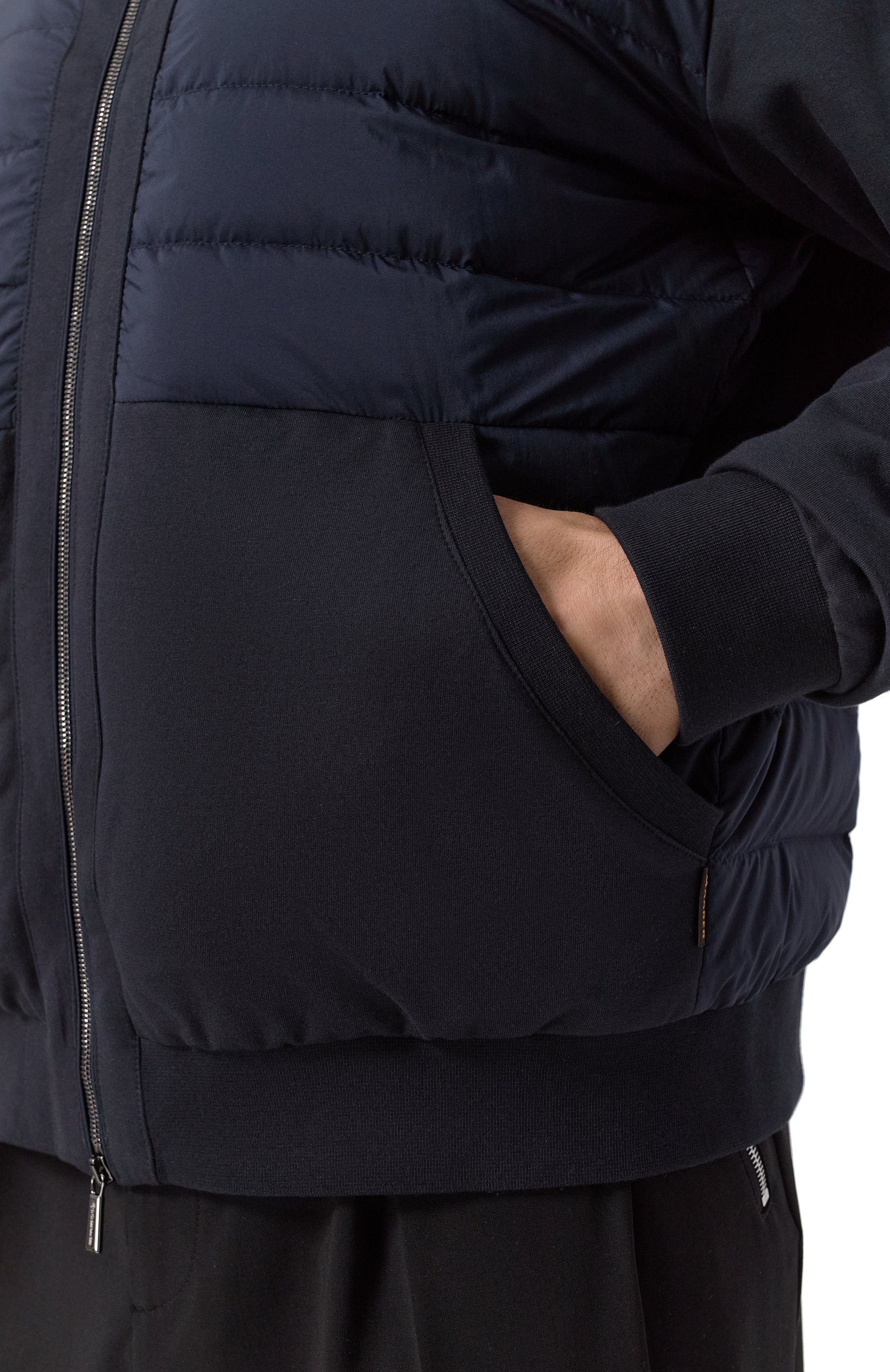 Комбинированный бомбер verucci-s3f MOORER темно-синего цвета по цене 162500 руб., арт. VERUCCI/S3F, фото 5 Комбинированный бомбер verucci-s3f MOORER, арт. VERUCCI/S3F, фото 5