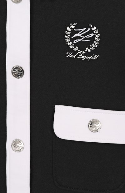 Хлопковый жакет KARL LAGERFELD KIDS, арт. Z31134, фото 3